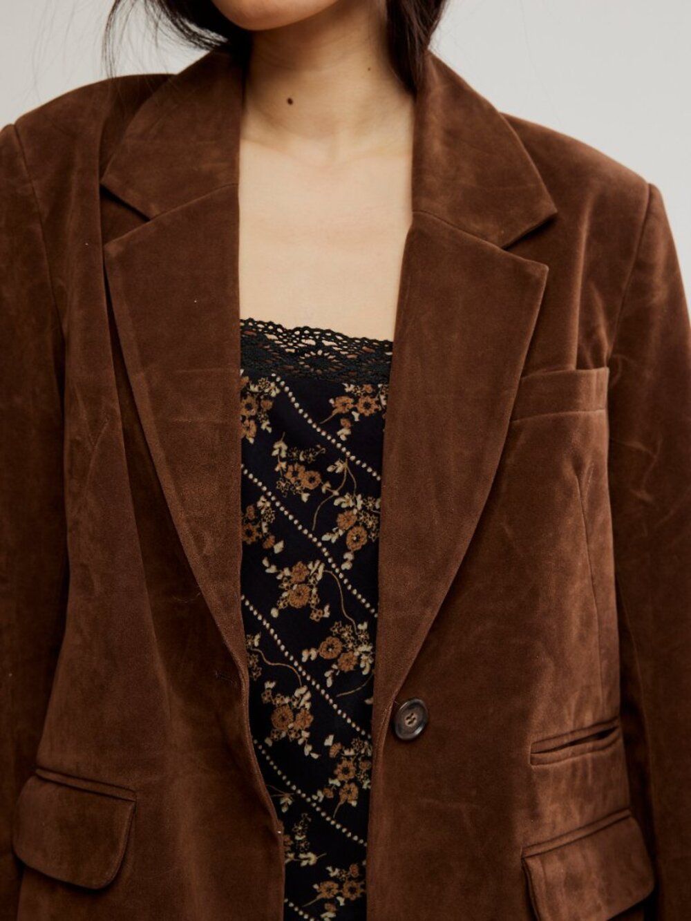 Free People Oversized Brown Blazer - Picture 8 of 13